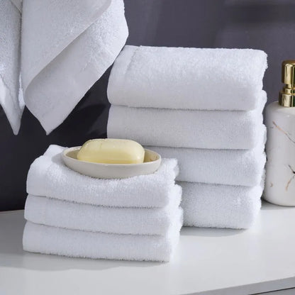 Cotton White Towel Super Absorbent Children Adult Towel Soft and Comfortable Hotel Beauty Salon Towel Multi-functional Towel