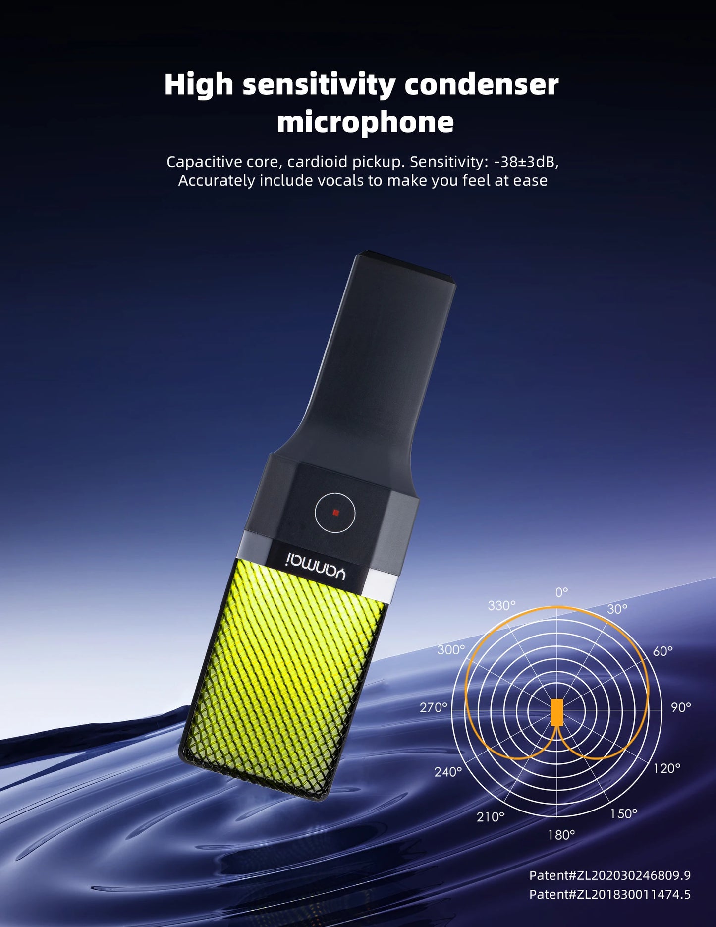 Gaming Microphone Professional Condenser Mic PC Laptop Computer Mike RGB USB Wired Studio Streaming Podcast Gamer Karaoke PC Kit