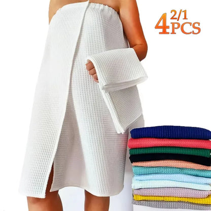 1-4PCS Women's Bath Towel Microfibre Women's Bath Skirt Quick-drying Chest Wipe Bathrobe Spa Gym Pool Travelling Bath Towel
