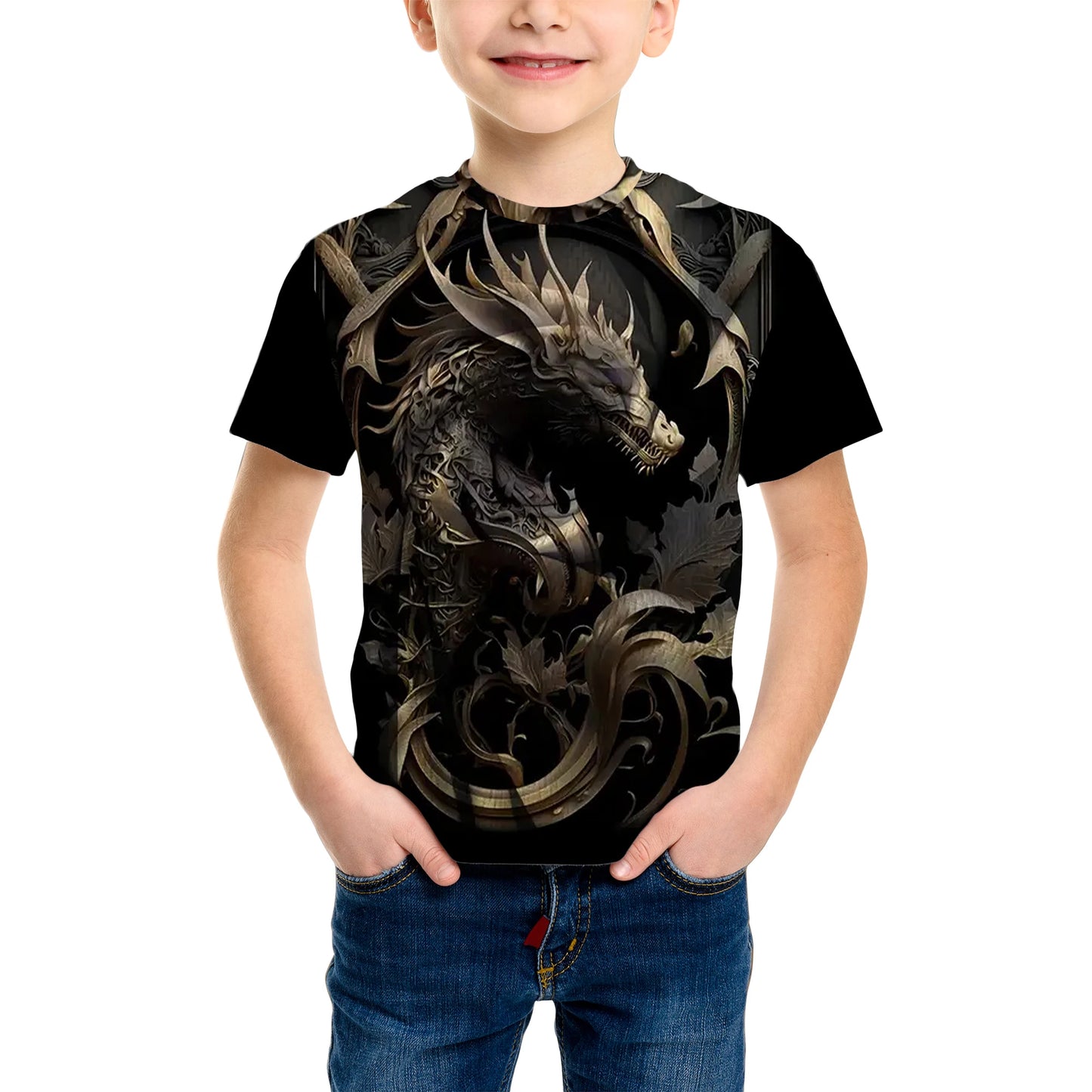 Casual Game Pattern Children's T-Shirt Boy Tops Baby Summer Short Sleeve Clothes Kids 3-12 Years Tees Novelty Children T-Shirt