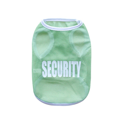 Cat and Dog Universal Summer Clothes Mesh Breathable Letter Printing Thin Size Large Dog Tank Top Golden Bears