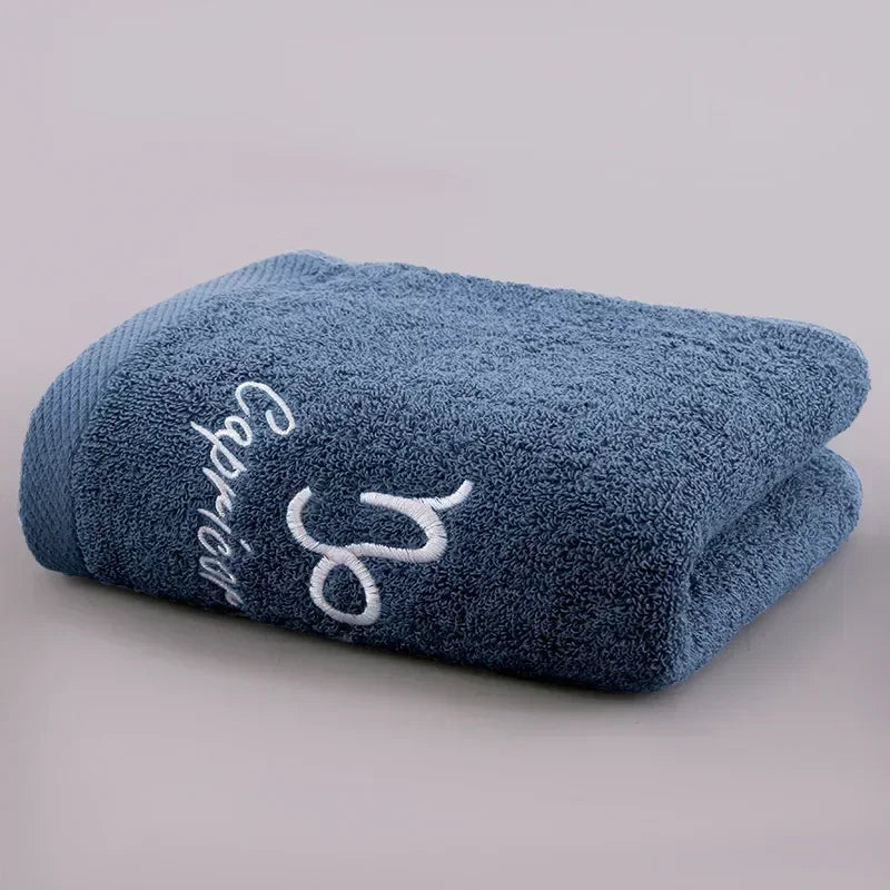 12 Constellation Letters Towel Embroidery Cotton Absorbent Quick Dry Lovers Gift Thickened Sport Soft fashion Face Towel 35x75cm