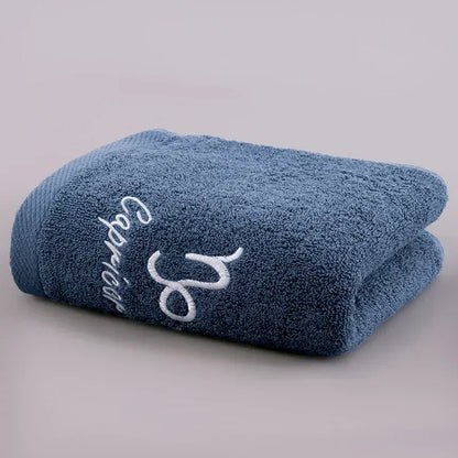12 Constellation Letters Towel Embroidery Cotton Absorbent Quick Dry Lovers Gift Thickened Sport Soft fashion Face Towel 35x75cm