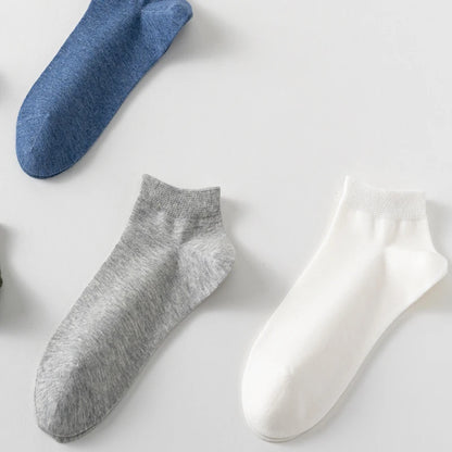 Men Combed Cotton Socks Short Breathable Odor proof and antibacterial Business Spring Summer for Male socks High Quality 5Pairs