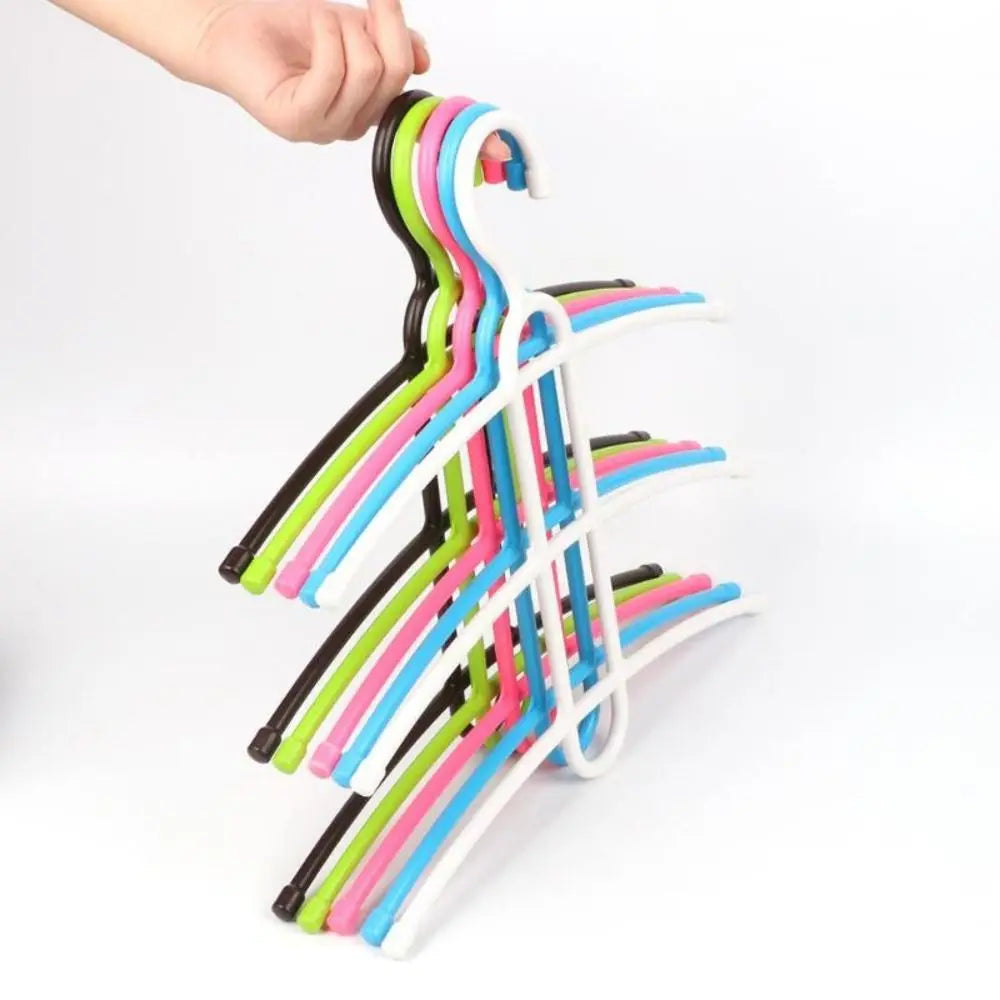 New Multifunctional Hanger Hook Fishbone Clothes Hanger Clothes Rack Wardrobe Organizer Space 3 Layer Saver