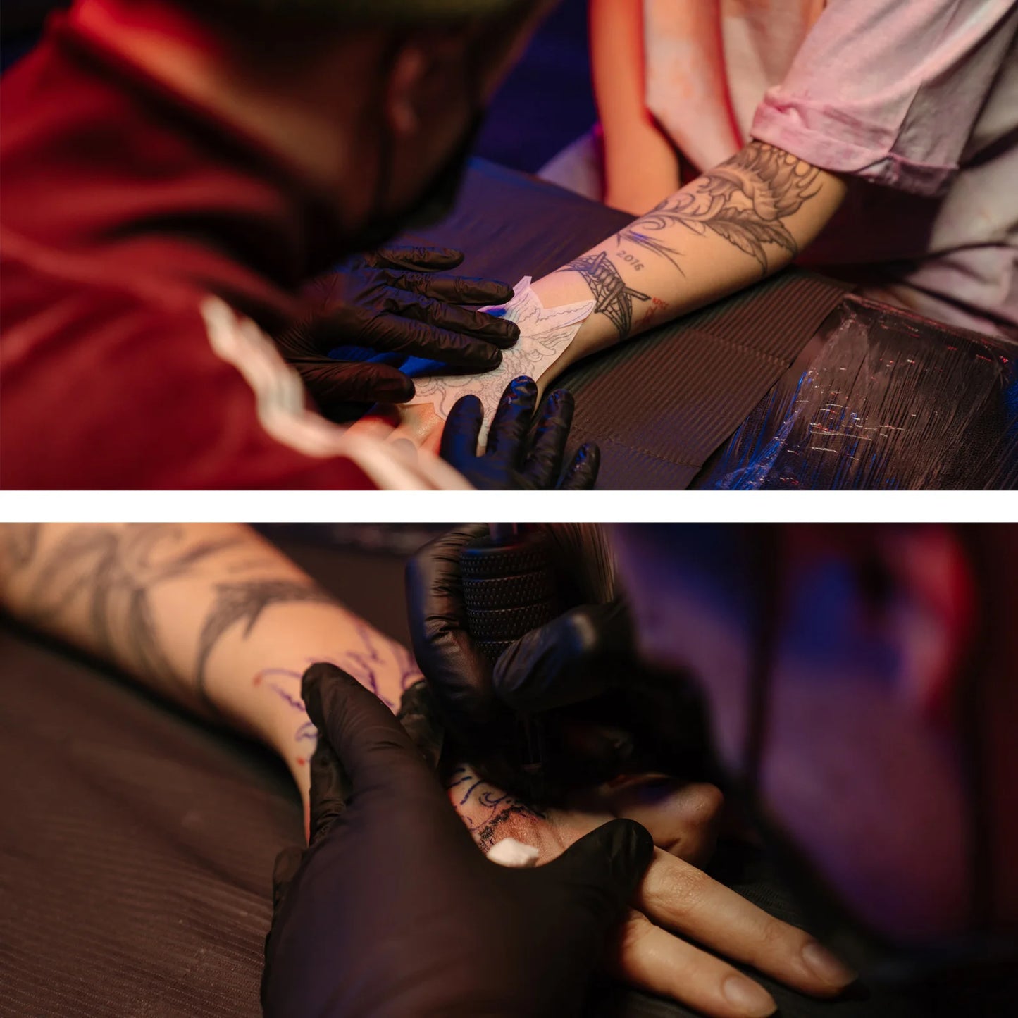 Tattoo Transfer Set with Stencil Cream Tattoo Transfer Paper Foam Bottle Set Professional Tattoo Practice Skin Transfer Gel