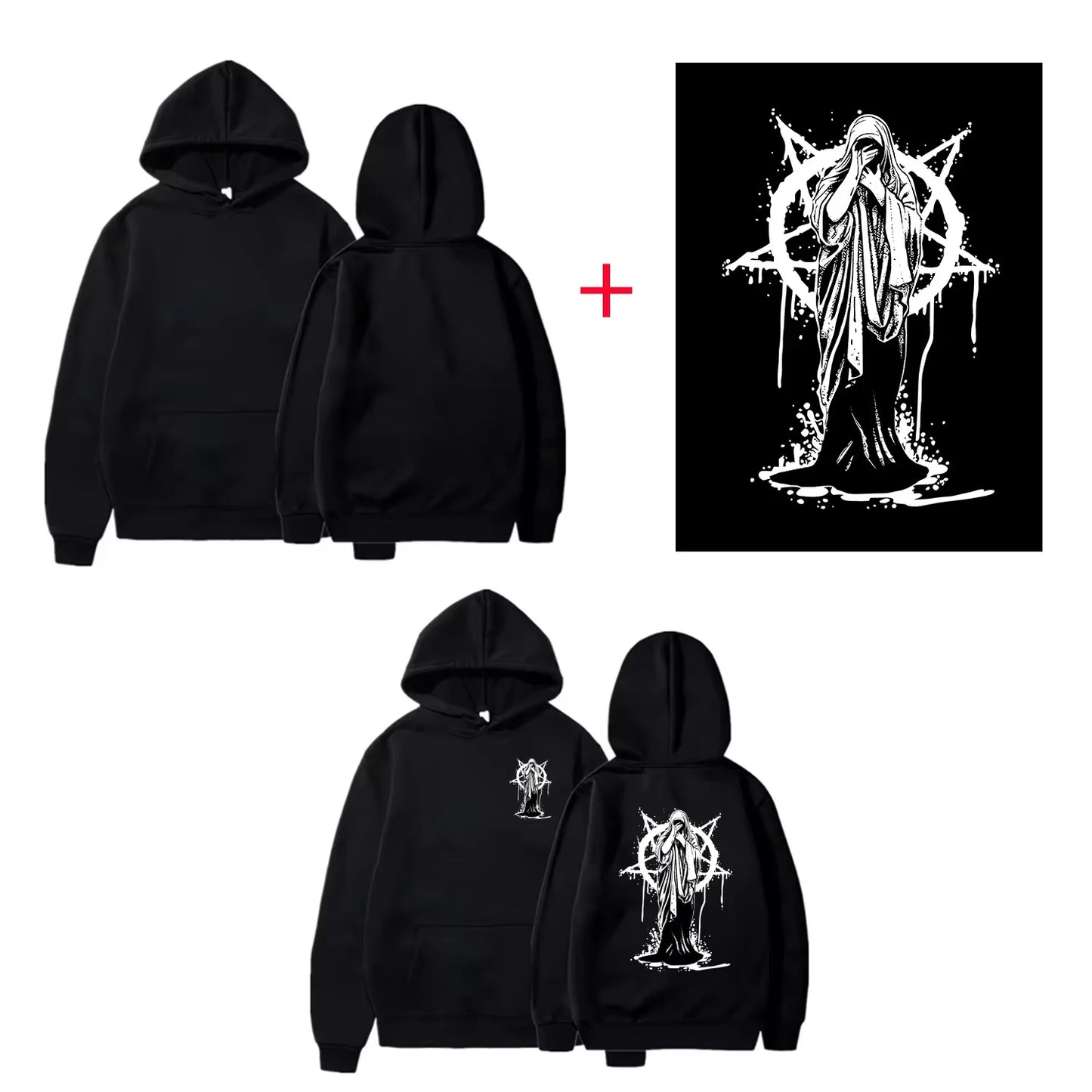 Hoodie Eget Logotyp & Tryck – Enfärgad | Reklamkläder & Streetwear
