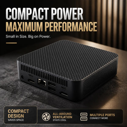 2026 Mini PC  Intel N150 Small Pocket Computer 16GB RAM 1TB SSD WiFi 6 BT5.2 Gaming Desktop PC Portable
