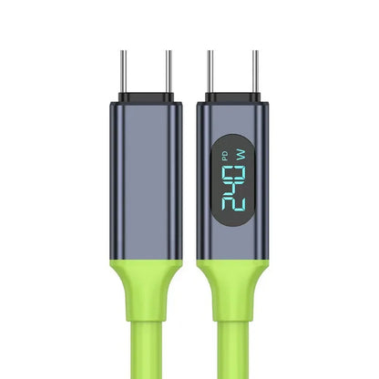 USB-C-laddkabel med digital effektmätare – 100 W/240 W, 1,5 m