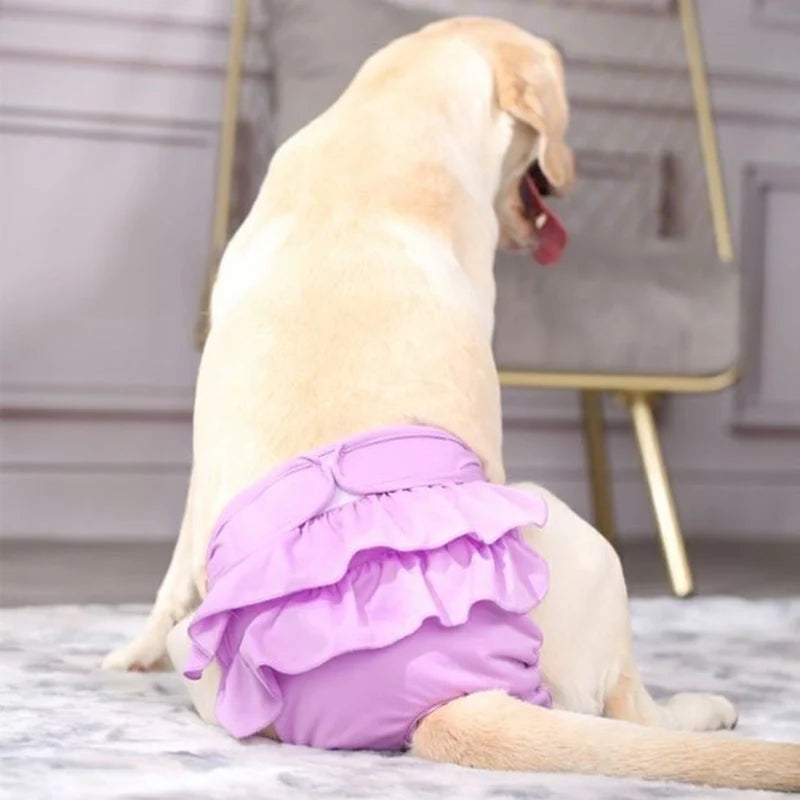 Reusable Female Pet Physiological Pants Washable Big Dog Sanitary Panties Diapers for Medium Large Dogs Mascotas Supplies
