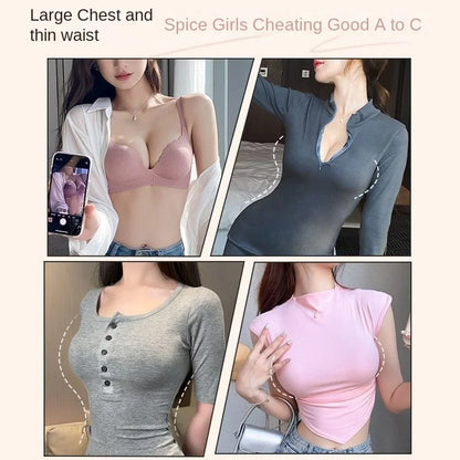 2026 New Push Up Bra for Small Chest  Ultra Thick 6CM Padded No Steel Ring Comfortable & Sexy Lift Lingerie for Flat Chest Women