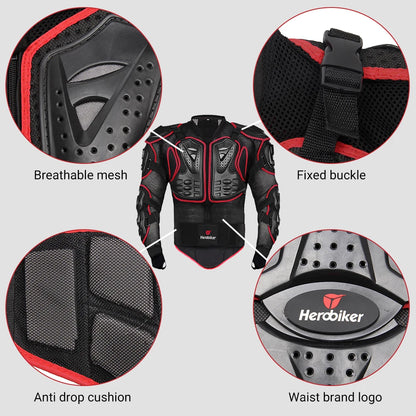 Motorcycle Armor Anti-Fall Wear-Resistant Motorbike Body Armor Jackets Motocross Riding Equipment Back Chest Protector S-5XL