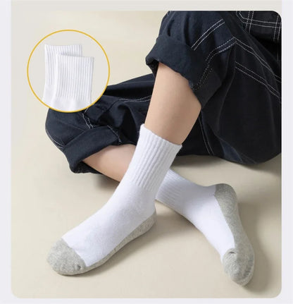 3 Pairs/set Children's Socks Spring Autumn Kids Boys Cotton White Sports Student Home Teenagers Socks For Daily Life 4-16Years