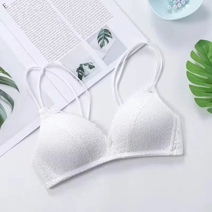 Women Seamless Bras Sexy Lace Wireless Bralette Solid Color Female Underwear Girl Push Up Lingerie Brassiere A B Cup Tube Top