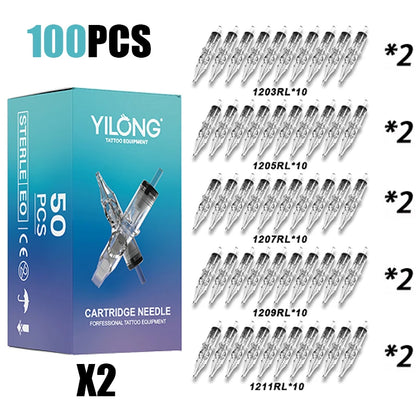 50/20PCS MIX Tattoo Cartridge Needles Individual Package Disposable Sterile Transparent Tattoo Needles  for Tattoo Pen Machine