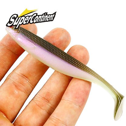 Supercontinent A ShadTeez T-tail 50mm 70mm 100mm Pike Zander Predator Fishing 3d eyes Soft lure Fishing lures