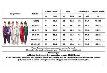 teenager loungewear children home clothing kids pajamas set girls silk satin pijama boys sleepwear baby nightgowns for 3-13Y