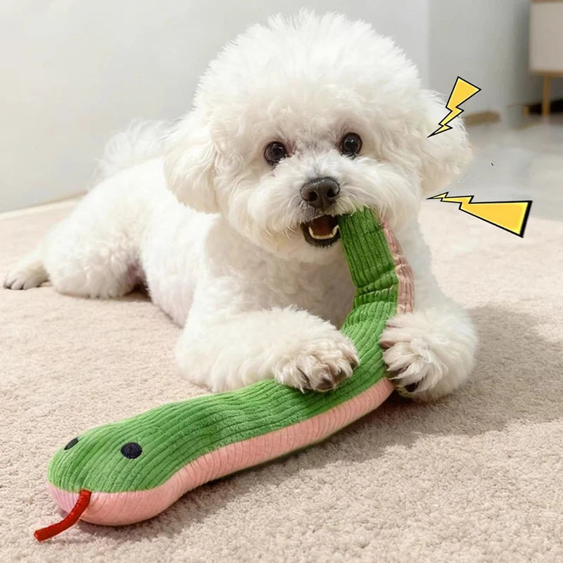 16.5 Inches Dog Toy Snake Interactive Toy Kitten Kick Toy Interactive Pet Toy for Indoor Cats Pet Supplies