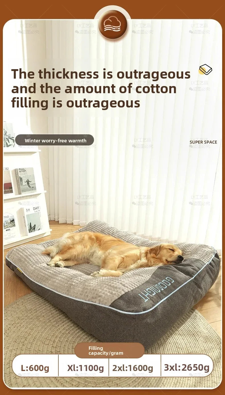 Winter Dogs Cats Bed Mat Large Dog Mat Warm Pet Nest Kennel for Small Medium Large Puppy Kitten Plus Size Sleeping Mattress