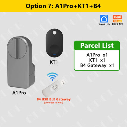 CDOK A1Pro Tuya Bluetooth Smart Lock Is Installed on the Traditional Door Lock Manual Knob to Achieve Smart Unlocking
