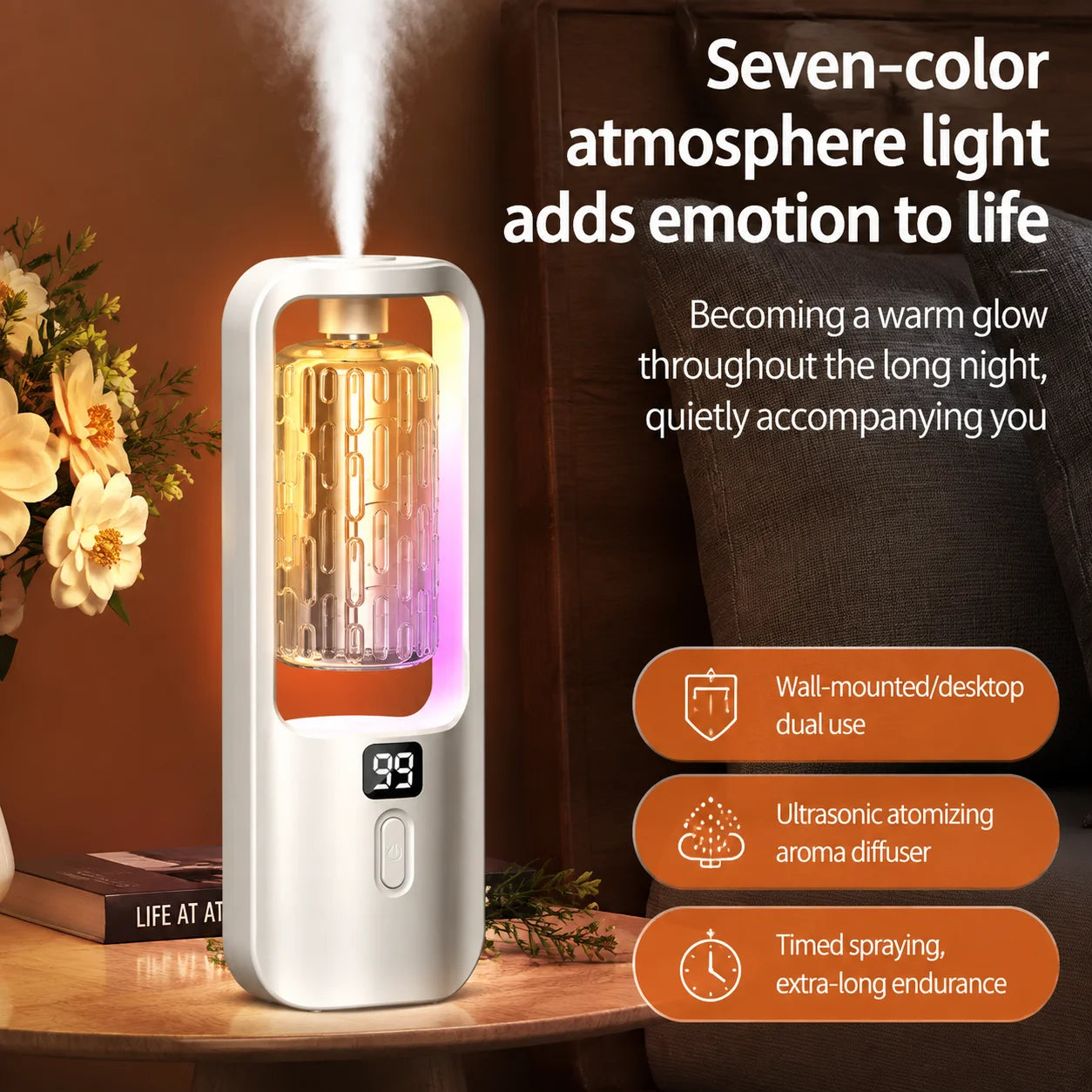 Portable Diffuser Automatic Electric Charge Aroma Machine with Essential Oils Fragrance Spray Wall-mounted Deodorization Toilet