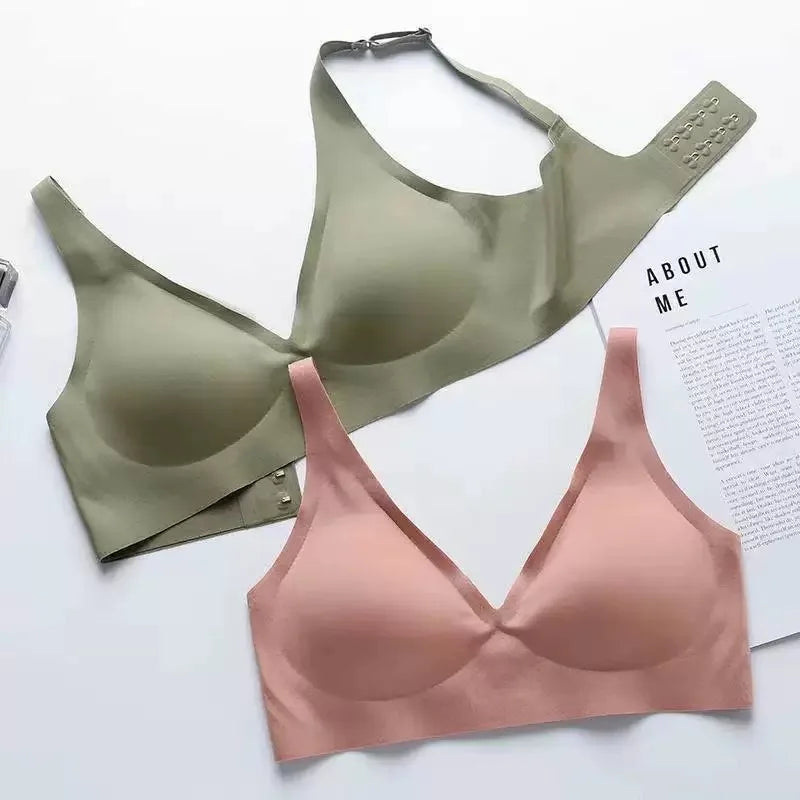 S-4XL Large Size Seamless High Quality Wireless Women's Underwear Small Breast Gathering Beautiful Back Sports Comfortable Bra
