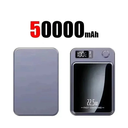 Lenovo Magnetic Power Bank 50000mAh Wireless Charger Super Fast Charging for Magsafe External Battery For iPhone 17/16/15/14/13