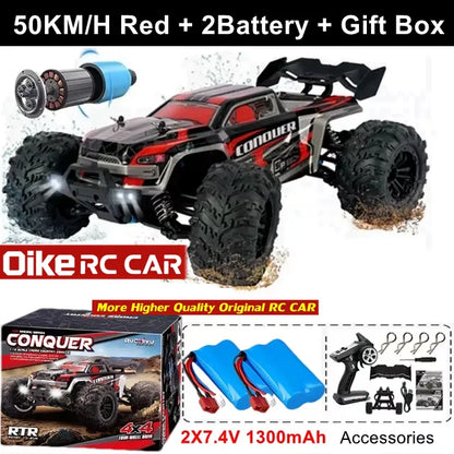 Oike RC Drift Car With LED Light 50KM/H / 80KM/H Brushless 4WD Remote Control Electric High Speed Racing Monster Truck for Adult