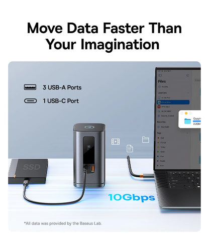 Baseus 11/12-i-1 USB-C-docka med flera skärmutgångar och PD