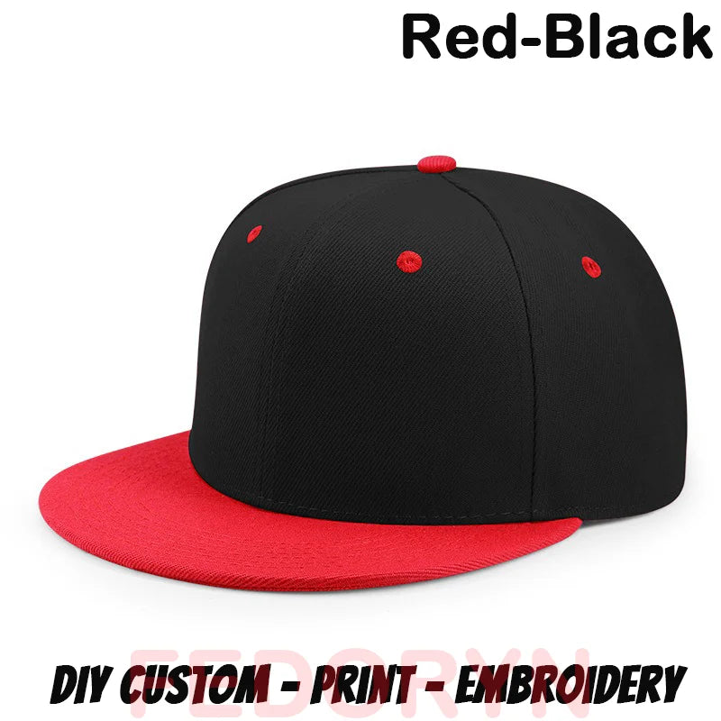 FEDORYN Snapback Keps Splice-Färger Hip Hop – 40 Färger Akryl/Polyester Justerbar Unisex Anpassad Brodyr Tryck Grossist Dropshipping