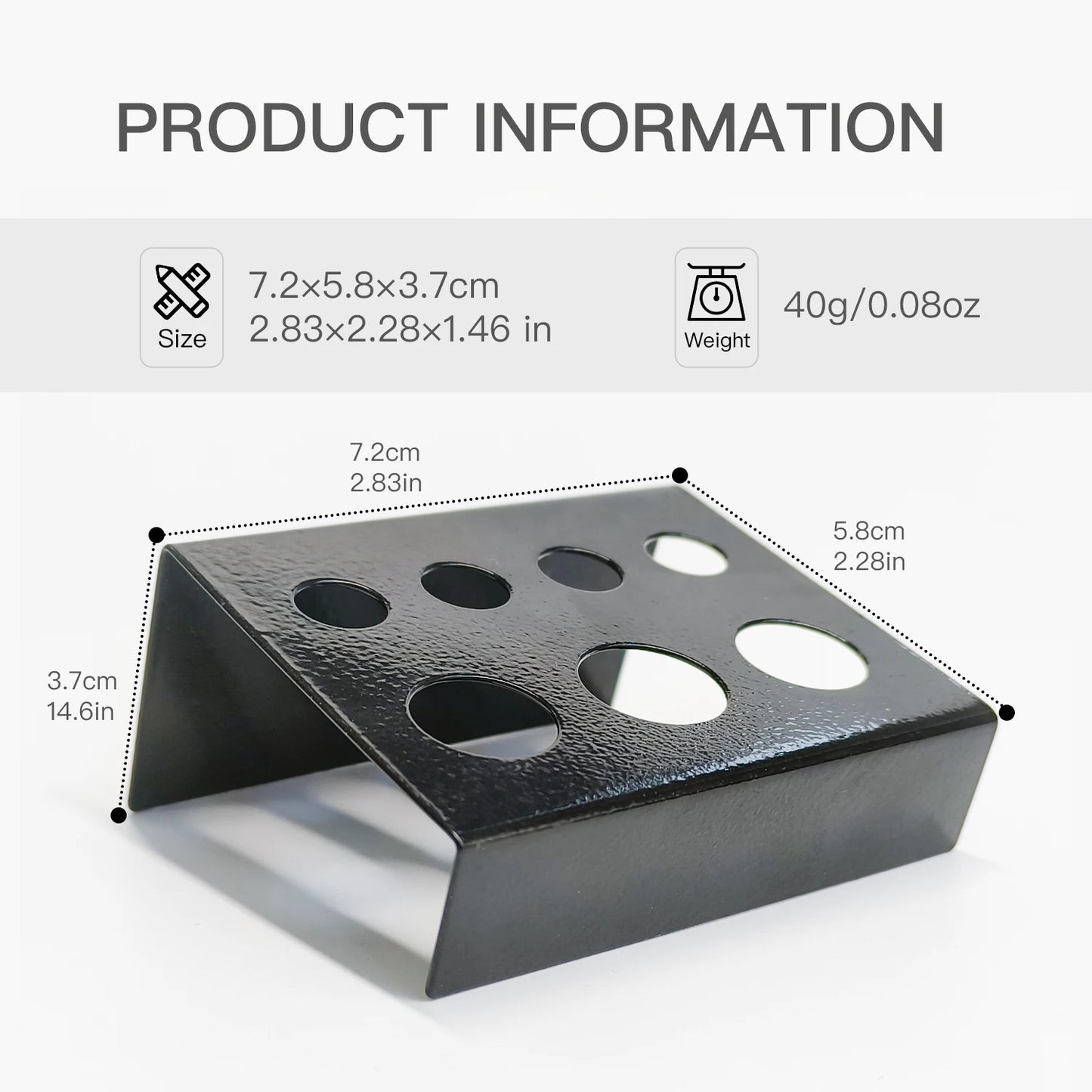 KVM 1Pc Stainless Steel 7 Holes Container Stand Tattoo Ink Pigment Cups Cap Stand Holder Storage Container for Permanent Makeup