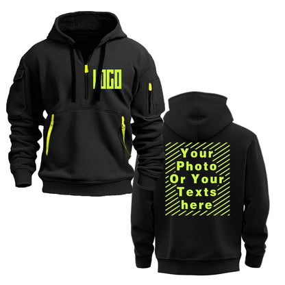 Hoodie Eget Tryck – Unisex Dragkedja & Ärmfickor | Reklamkläder & Profilprodukter
