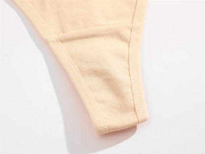 3Pcs/set Cotton Seamless Panties Comfort Underwear for Women Low Waist Breathable Thongs Sexy Solid Sport G-String Soft Lingerie