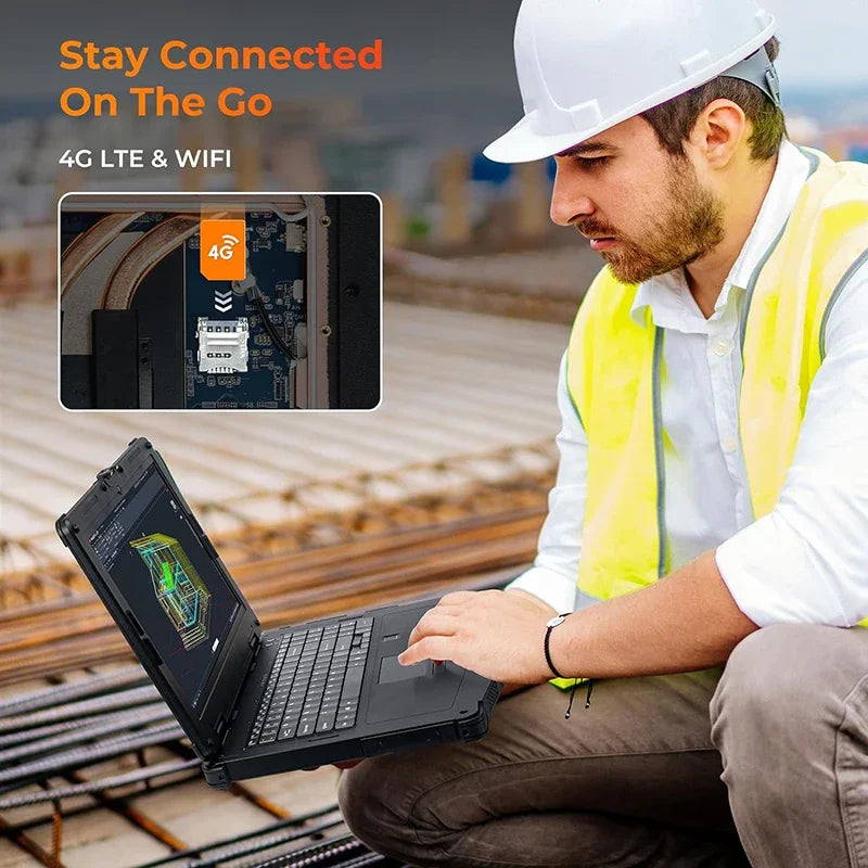 14-inch Waterproof Rugged Windows Tablet Computer Intel Core i5/i7 processor RJ45 RS232 Tablet Industrial Laptop X14