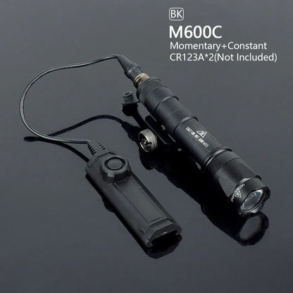 Taktisk M600 Vapenlamp med Tryckströmbrytare för 20 mm Skena