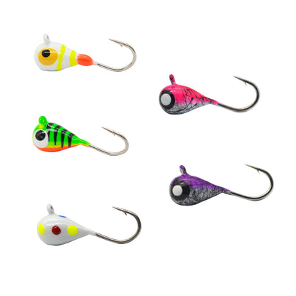Tungsten Ice Jigs Glow Tungsten Ice Fishing Lure Jigs for Crappie Panfish Walleye