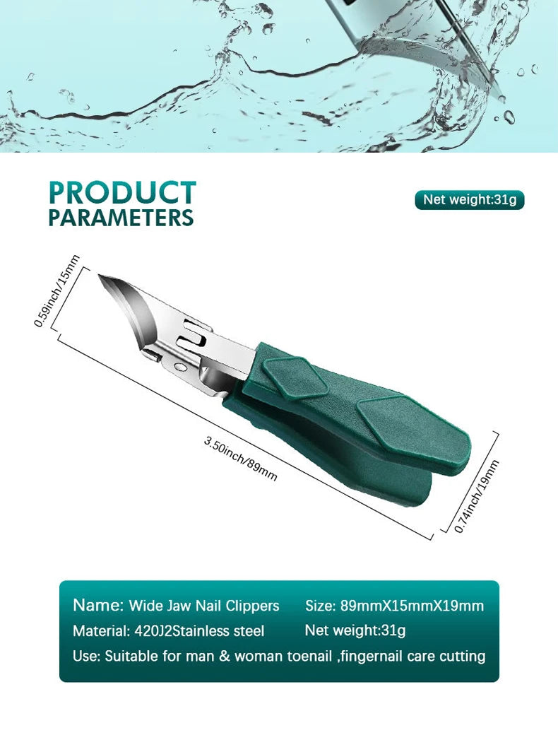 New Pointed-Nose, Beveled, Original Large-Opening Nail Clippers, Pointed-Nose Nail Cutters, Nail Trimmers, Household Pedicure Kn