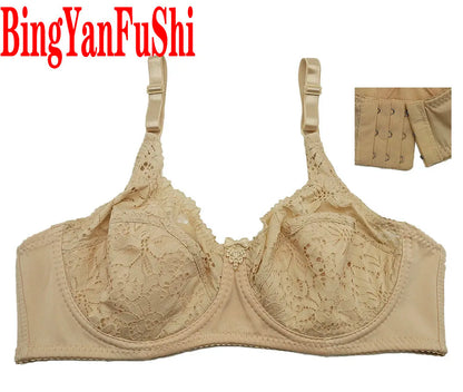 Sexy Lace Women Bra Top Full Cup Minimizer Floral Large Chest Big Bust Bh Thin Padded Cotton Bralette Underwire Push Up Bras C27
