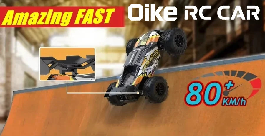 Oike RC Drift Car With LED Light 50KM/H / 80KM/H Brushless 4WD Remote Control Electric High Speed Racing Monster Truck for Adult