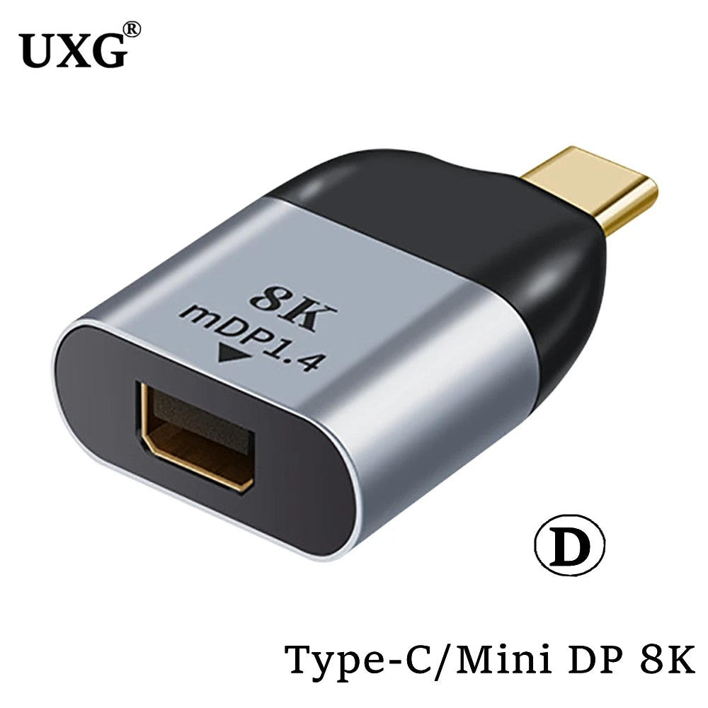 USB-C-adapter till HDMI, DisplayPort, VGA och fler anslutningar
