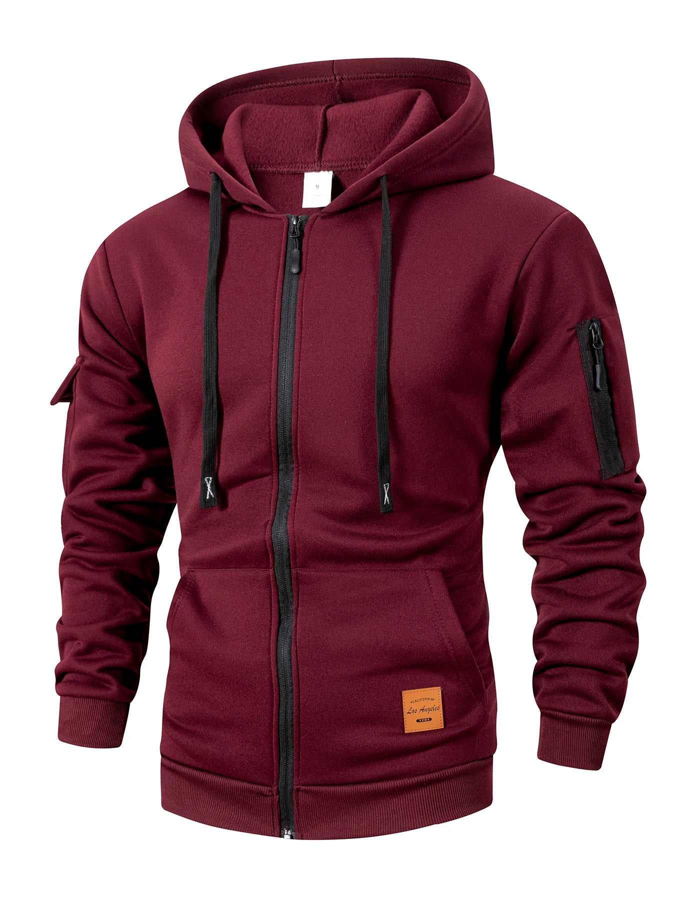 Herr Slim Fit Hoodie med Dragkedja – Långärmad Sweatshirtjacka, 5 Färger
