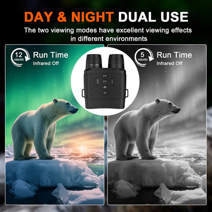 Digital nattkikare med 3-tumsskärm, 6× zoom och IR-lampa