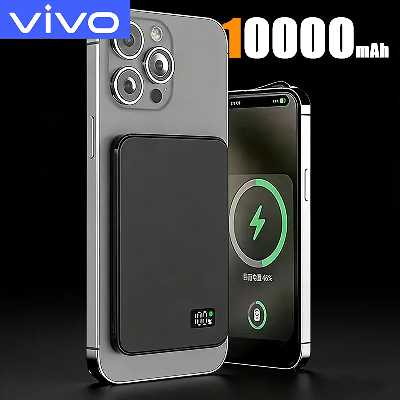 VIVO 50000mAh Thin Magnetic Wireless Power Bank 22.5W Fast Charging Portable External  Battery for Magsafe For iPhone Samsung