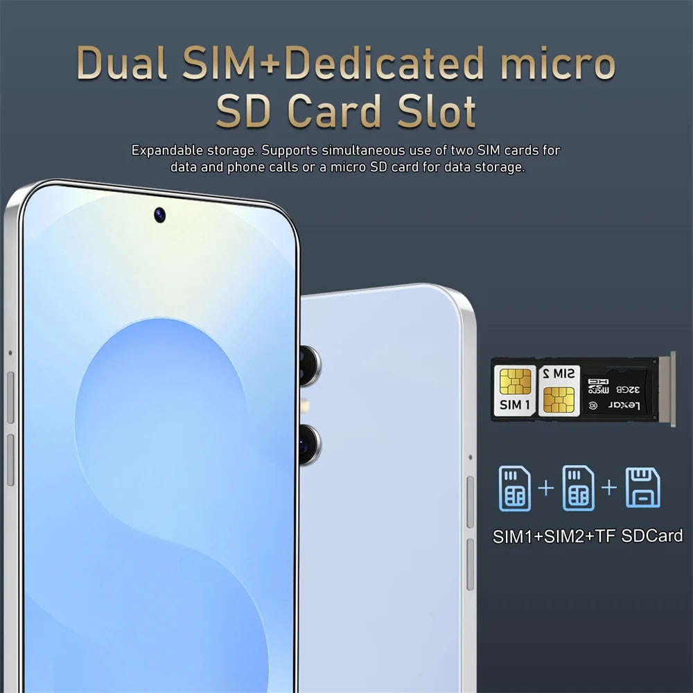 Brand New S25 Ultra Original Smartphone 7800mAh 5G Dual Card 22GB+2TB Mobile Phones 7.3 inch Global Android Unlocked Cellphones