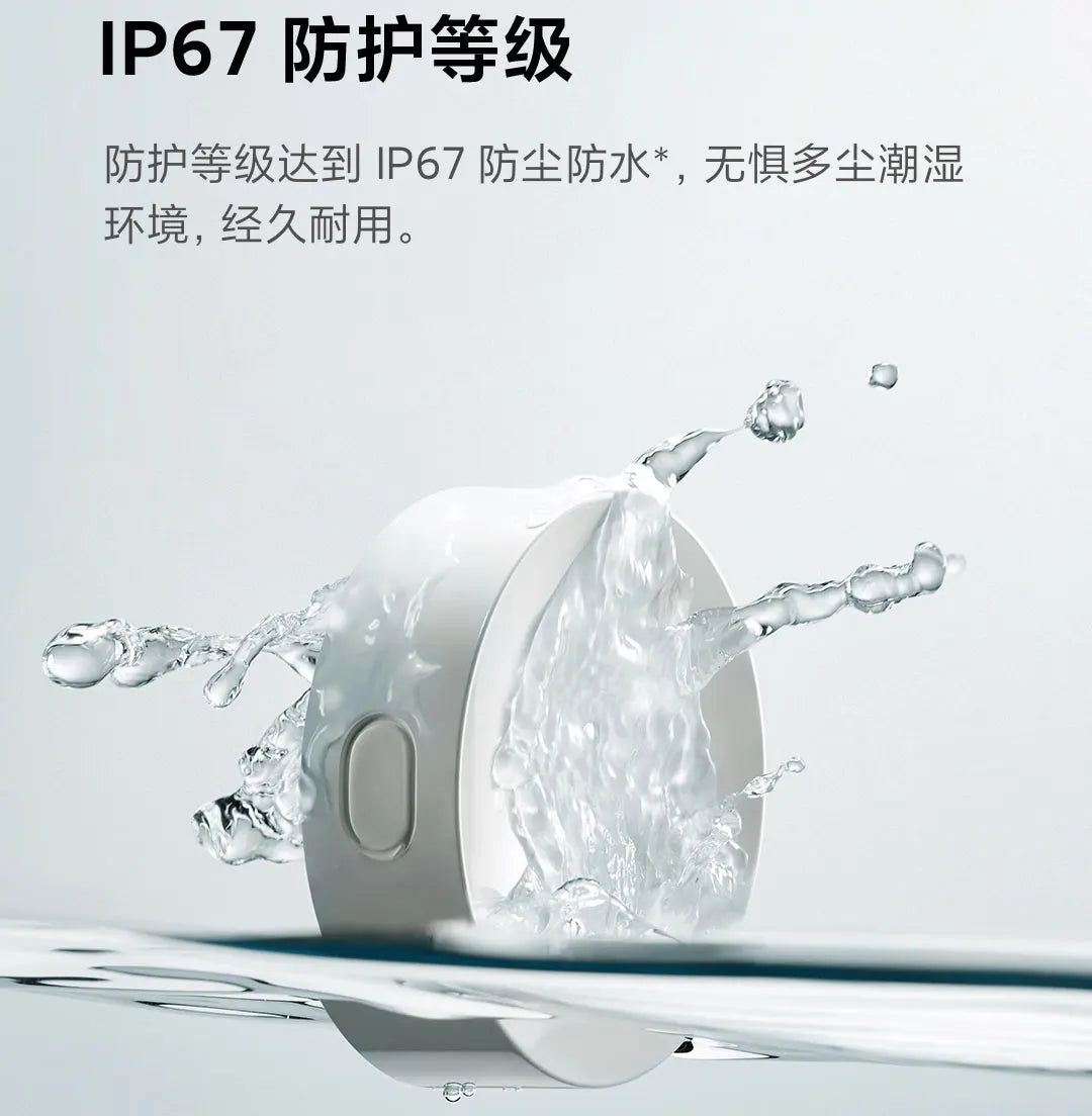 Xiaomi Water Leak Sensor 2 Bluetooth 5.2 Water Immersion Detector Soaking Sound and Light Alarm Remote Control with Mi Home APP