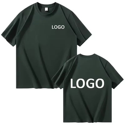 Eget tryck & logotyp, kortärmad t-shirt i bomull, reklamkläder & profilprodukter
