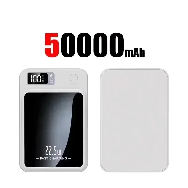 Lenovo Magnetic Power Bank 50000mAh Wireless Charger Super Fast Charging for Magsafe External Battery For iPhone 17/16/15/14/13