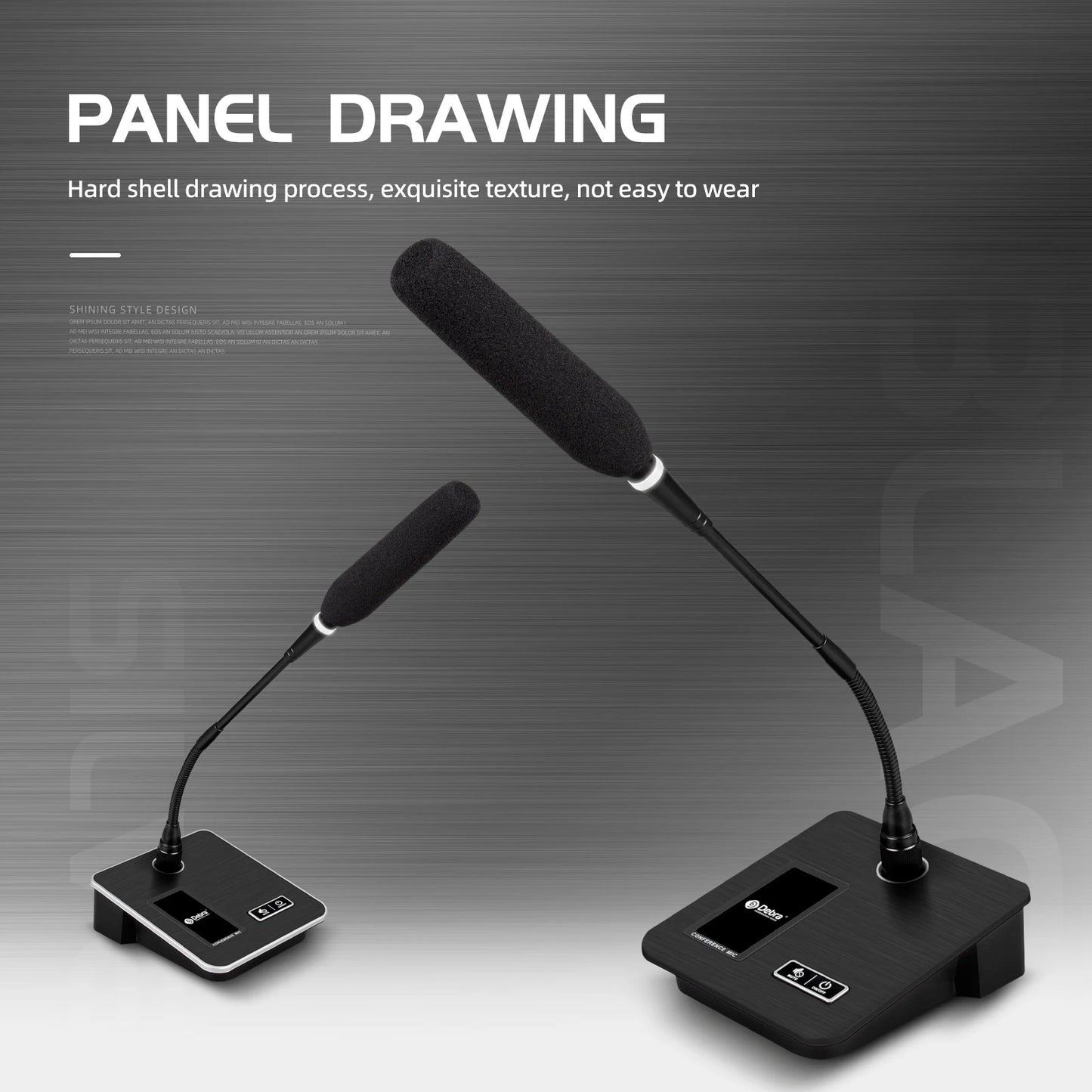 GSN10 Professional Desktop Gooseneck Microphone, Audio Microphone with XLR 5V Power Supply for Live Conference Recording, Gaming