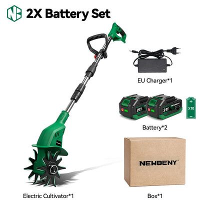 Elektrisk Jordfräs med Inbyggt Batteri 800 varv/min
