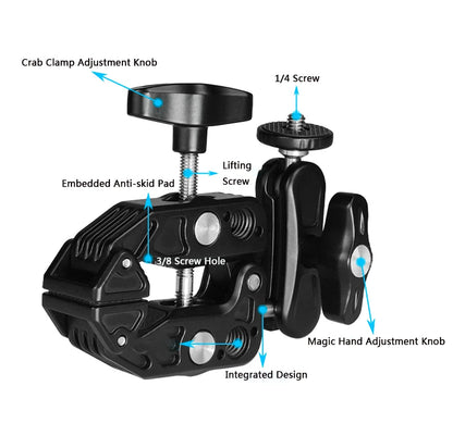 For Insta 360 X5 X4 X3 GO 3S Motorcycle Bicycle Clip Bracket for GoPro 13 12 11 DJI Action 6 Bike Selfie Stick Camera Accessory